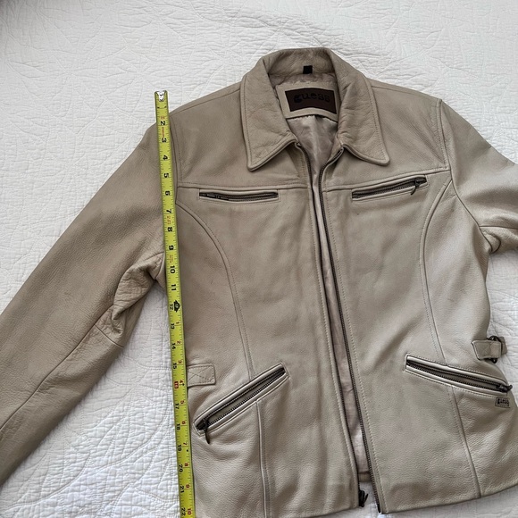 Guess Women's Tan‎ Leather Jacket - Picture 2 of 7